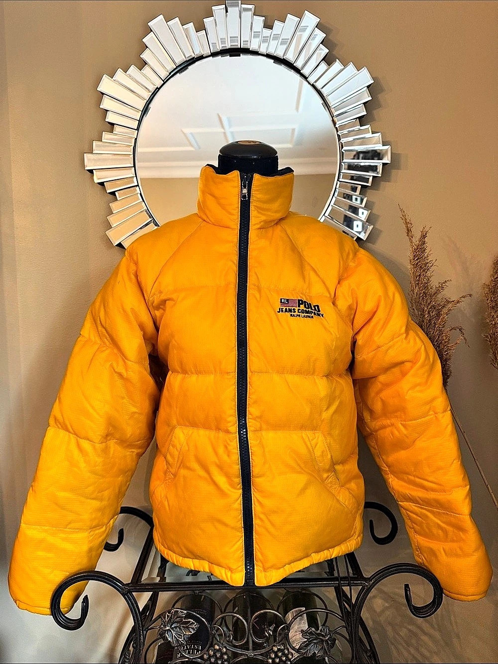 Polo Jeans Co. Ralph Lauren Puffer Jacket Orange Size Small